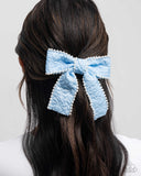 Coquette Charm - Blue Hair Clip - Paparazzi Accessories Hair Clip Bedazzle Me Pretty Mobile Fashion Boutique