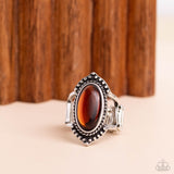 Coquettishly Casablanca - Brown Ring - Paparazzi Accessories Ring Bedazzle Me Pretty Mobile Fashion Boutique