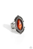 Coquettishly Casablanca - Brown Ring - Paparazzi Accessories Ring Bedazzle Me Pretty Mobile Fashion Boutique