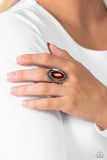 Coquettishly Casablanca - Brown Ring - Paparazzi Accessories Ring Bedazzle Me Pretty Mobile Fashion Boutique
