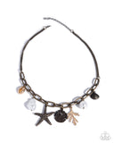 Coral Collection - Brass Necklace - Paparazzi Accessories Necklace Bedazzle Me Pretty Mobile Fashion Boutique