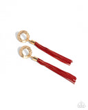 Corded Champion - Red Complete Look  - Paparazzi Accessories Bedazzle Me Pretty Mobile Fashion Boutique