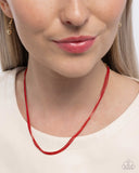 Corded Champion - Red Complete Look  - Paparazzi Accessories Bedazzle Me Pretty Mobile Fashion Boutique