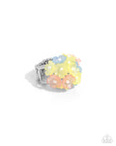 Corsage Celebration - Yellow Ring - Paparazzi Accessories Ring Bedazzle Me Pretty Mobile Fashion Boutique