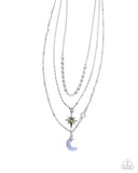 Cosmic Clinch - Blue Necklace - Paparazzi Accessories Necklace Bedazzle Me Pretty Mobile Fashion Boutique