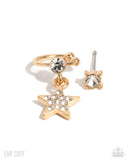 Cosmic Cool - Gold Post Earrings - Paparazzi Accessories Post Earrings Bedazzle Me Pretty Mobile Fashion Boutique