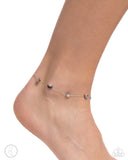 Cosmic Craze - Silver Anklet - Paparazzi Accessories Anklet Bedazzle Me Pretty Mobile Fashion Boutique