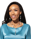 Cosmopolitan Chic - White Earrings - Paparazzi Accessories Earrings Bedazzle Me Pretty Mobile Fashion Boutique
