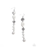 Cosmopolitan Chic - White Earrings - Paparazzi Accessories Earrings Bedazzle Me Pretty Mobile Fashion Boutique