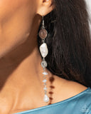 Cosmopolitan Chic - White Earrings - Paparazzi Accessories Earrings Bedazzle Me Pretty Mobile Fashion Boutique