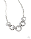 Cosmopolitan Confidence - White Necklace - Paparazzi Accessories Necklace Bedazzle Me Pretty Mobile Fashion Boutique