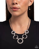 Cosmopolitan Confidence - White Necklace - Paparazzi Accessories Necklace Bedazzle Me Pretty Mobile Fashion Boutique