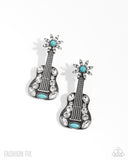 Country Comeback - Blue Post Earrings - Paparazzi Accessories Post Earrings Bedazzle Me Pretty Mobile Fashion Boutique