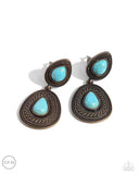 Country Soul - Brass Clip-On Earrings - Paparazzi Accessories Clip-On Bedazzle Me Pretty Mobile Fashion Boutique