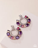 Courteous Chic - Purple Post Earrings - Paparazzi Accessories Post Earrings Bedazzle Me Pretty Mobile Fashion Boutique