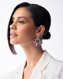 Courteous Chic - Purple Post Earrings - Paparazzi Accessories Post Earrings Bedazzle Me Pretty Mobile Fashion Boutique