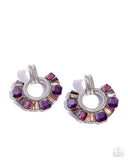 Courteous Chic - Purple Post Earrings - Paparazzi Accessories Post Earrings Bedazzle Me Pretty Mobile Fashion Boutique