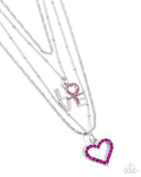 Courting Caliber - Pink Necklace - Paparazzi Accessories Necklace Bedazzle Me Pretty Mobile Fashion Boutique