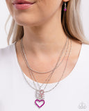 Courting Caliber - Pink Necklace - Paparazzi Accessories Necklace Bedazzle Me Pretty Mobile Fashion Boutique