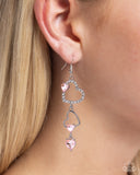 Courting Cascade - Pink Earrings - Paparazzi Accessories Earrings Bedazzle Me Pretty Mobile Fashion Boutique