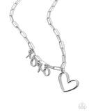 Courting Chains - Silver Necklace - Paparazzi Accessories Necklace Bedazzle Me Pretty Mobile Fashion Boutique