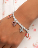 Courting Change - Red Complete Look  - Paparazzi Accessories Bedazzle Me Pretty Mobile Fashion Boutique