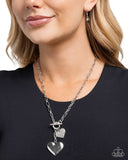 Courting Charisma - Silver Necklace - Paparazzi Accessories Necklace Bedazzle Me Pretty Mobile Fashion Boutique
