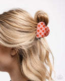 Courting Clip - Red Hair Clip - Paparazzi Accessories Hair Clip Bedazzle Me Pretty Mobile Fashion Boutique