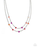 Courting Closeness - Red Necklace - Paparazzi Accessories Necklace Bedazzle Me Pretty Mobile Fashion Boutique