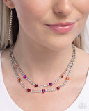 Courting Closeness - Red Necklace - Paparazzi Accessories Necklace Bedazzle Me Pretty Mobile Fashion Boutique