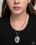 Cover Story - Green Necklace - Paparazzi Accessories Necklace Bedazzle Me Pretty Mobile Fashion Boutique