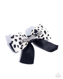 Cow Chic - White Hair Clip - Paparazzi Accessories Hair Clip Bedazzle Me Pretty Mobile Fashion Boutique