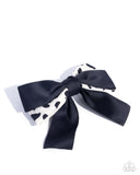 Cow Chic - White Hair Clip - Paparazzi Accessories Hair Clip Bedazzle Me Pretty Mobile Fashion Boutique