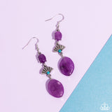 Creative Cascade - Purple Earrings - Paparazzi Accessories Earrings Bedazzle Me Pretty Mobile Fashion Boutique