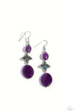 Creative Cascade - Purple Earrings - Paparazzi Accessories Earrings Bedazzle Me Pretty Mobile Fashion Boutique