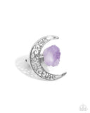 Crescent Charm - Purple Complete Look  - Paparazzi Accessories Bedazzle Me Pretty Mobile Fashion Boutique