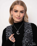 Crescent Charm - Purple Complete Look  - Paparazzi Accessories Bedazzle Me Pretty Mobile Fashion Boutique