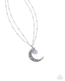 Crescent Charm - Purple Necklace - Paparazzi Accessories Necklace Bedazzle Me Pretty Mobile Fashion Boutique