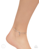 Crescent Chic - Silver Anklet - Paparazzi Accessories Anklet Bedazzle Me Pretty Mobile Fashion Boutique