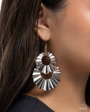 Crimped Consistency - Silver Earrings - Paparazzi Accessories Earrings Bedazzle Me Pretty Mobile Fashion Boutique