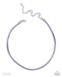 Crowning Challenge - Silver Necklace - Paparazzi Accessories Necklace Bedazzle Me Pretty Mobile Fashion Boutique