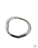 Cubed Cache - Silver Mens Bracelet - Paparazzi Accessories Mens Bracelet Bedazzle Me Pretty Mobile Fashion Boutique