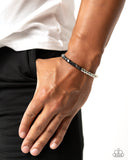 Cubed Cache - Silver Mens Bracelet - Paparazzi Accessories Mens Bracelet Bedazzle Me Pretty Mobile Fashion Boutique