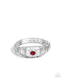 Cultured Creation - Red Bracelet - Paparazzi Accessories Bracelet Bedazzle Me Pretty Mobile Fashion Boutique