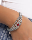 Cultured Creation - Red Bracelet - Paparazzi Accessories Bracelet Bedazzle Me Pretty Mobile Fashion Boutique