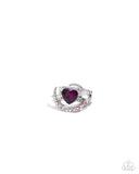 Cupid COUPLE - Pink Ring - Paparazzi Accessories Ring Bedazzle Me Pretty Mobile Fashion Boutique