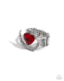 Cupid COUPLE - Red Ring - Paparazzi Accessories Ring Bedazzle Me Pretty Mobile Fashion Boutique