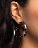Curly Cadence - Black Earrings - Paparazzi Accessories Earrings Bedazzle Me Pretty Mobile Fashion Boutique