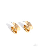 Curly Cadence - Gold Earrings - Paparazzi Accessories Earrings Bedazzle Me Pretty Mobile Fashion Boutique