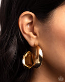 Curly Cadence - Gold Earrings - Paparazzi Accessories Earrings Bedazzle Me Pretty Mobile Fashion Boutique